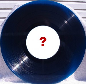 Transcription disc with question mark on label